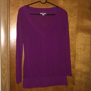 Purple light wear v neck